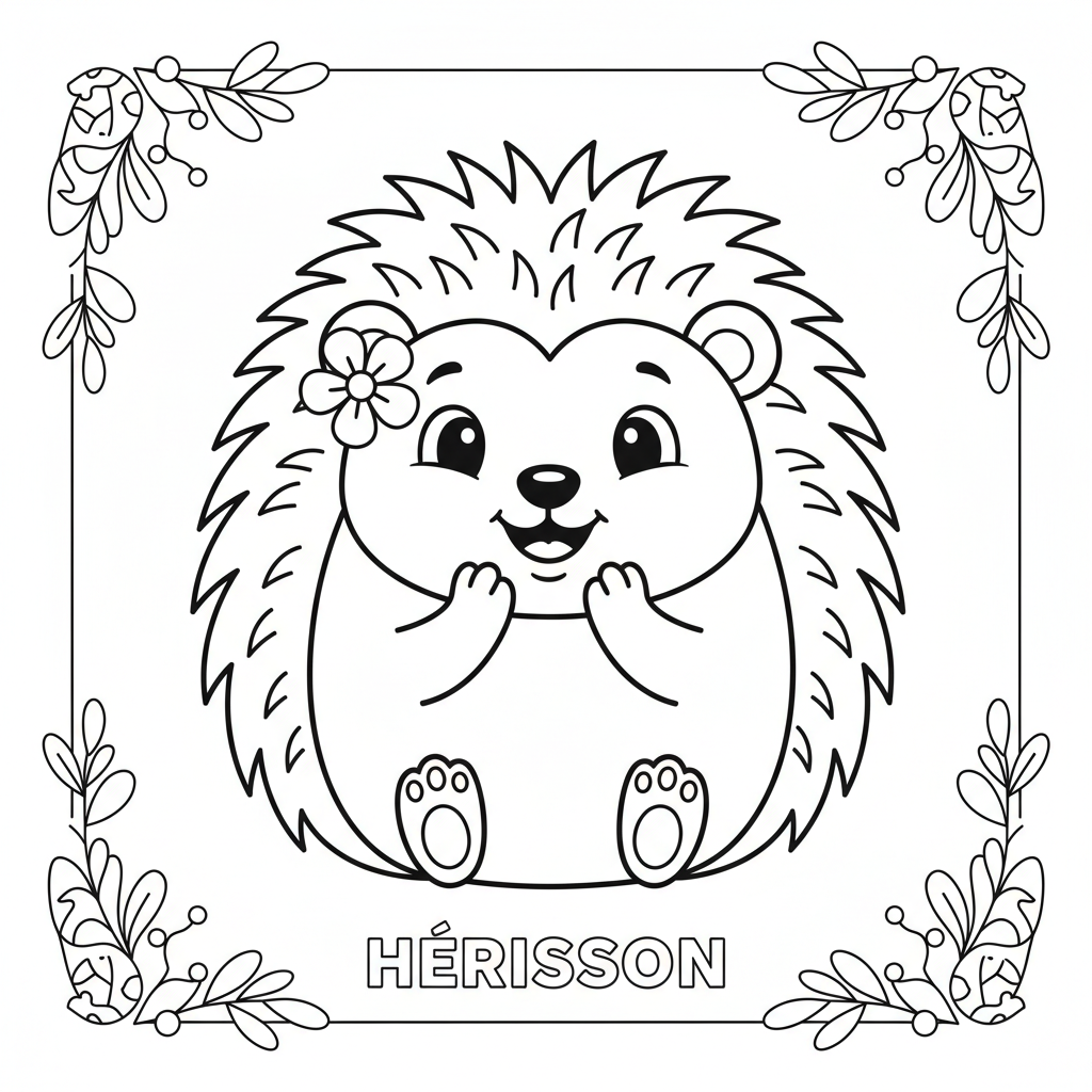 Coloriage hérisson coloriage 4