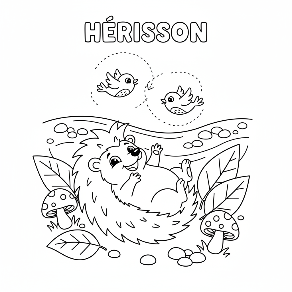 Coloriage hérisson coloriage 5