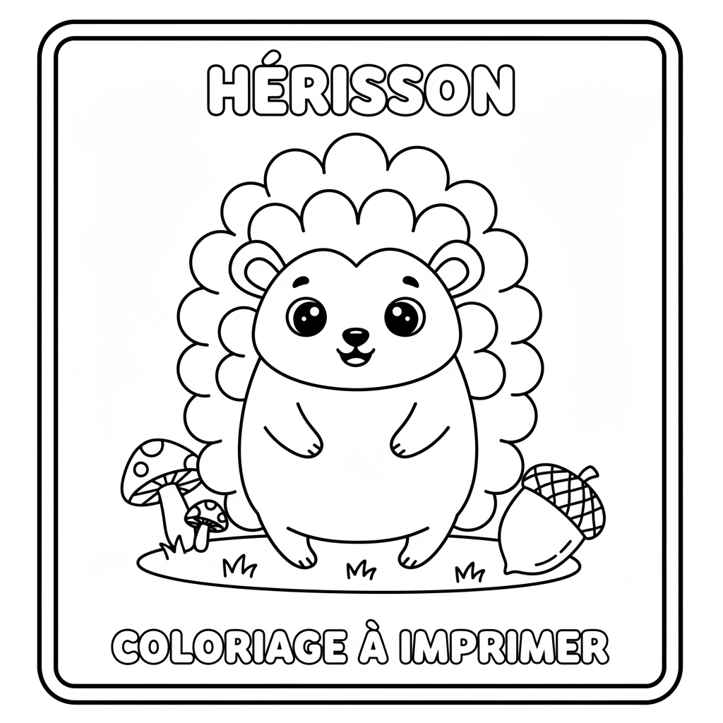 Coloriage hérisson coloriage imprimer