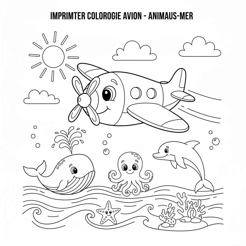 Coloriage imprimer coloriage avion 2