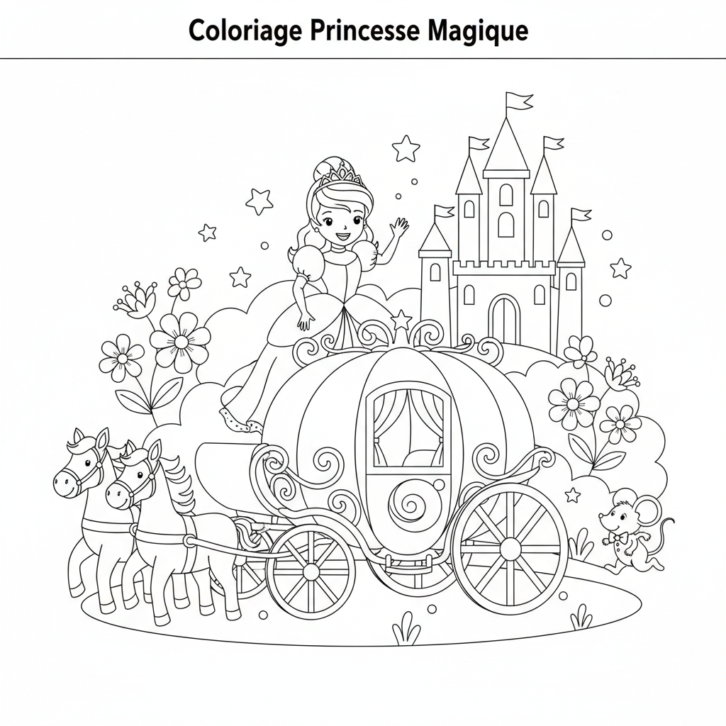 Coloriage imprimer coloriage cendrillon 1