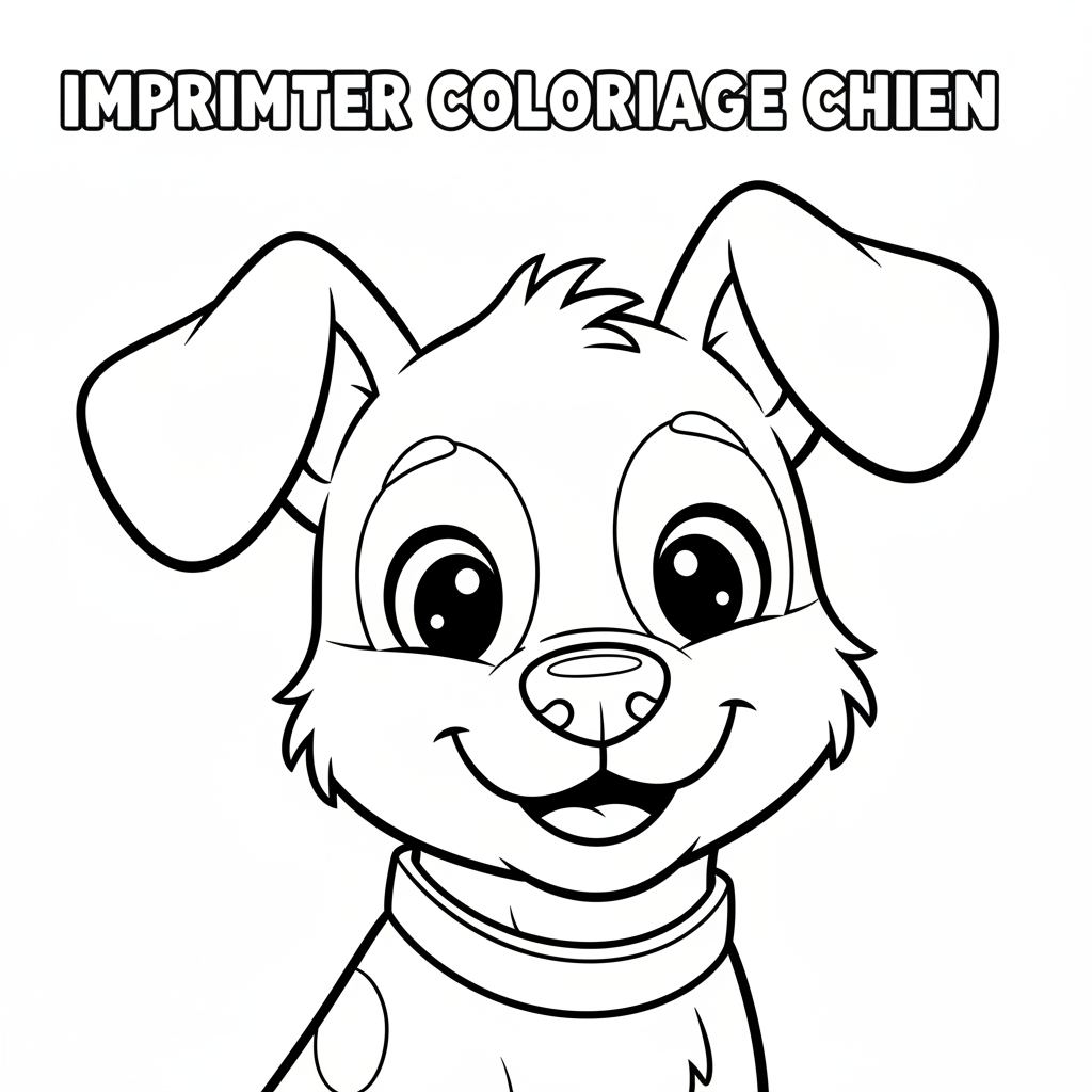 Coloriage imprimer coloriage chien 4
