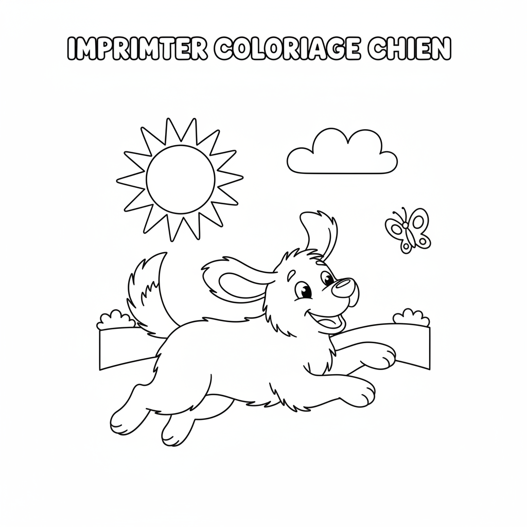 Coloriage imprimer coloriage chien 5