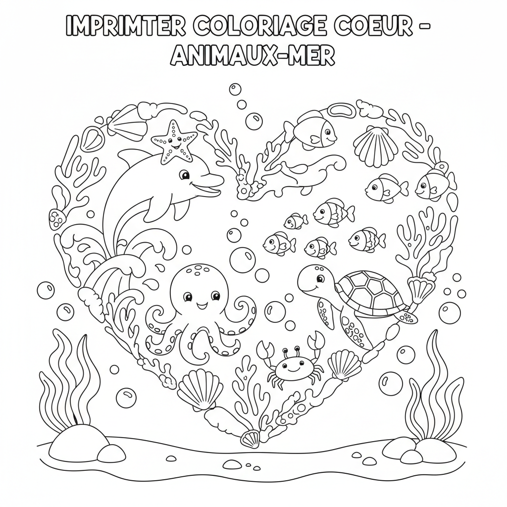 Coloriage imprimer coloriage coeur 3