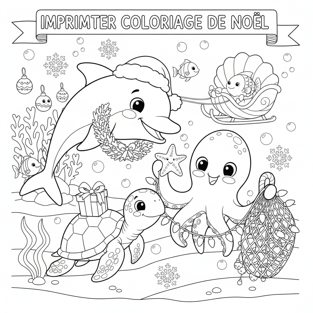 Coloriage imprimer coloriage de noel 4