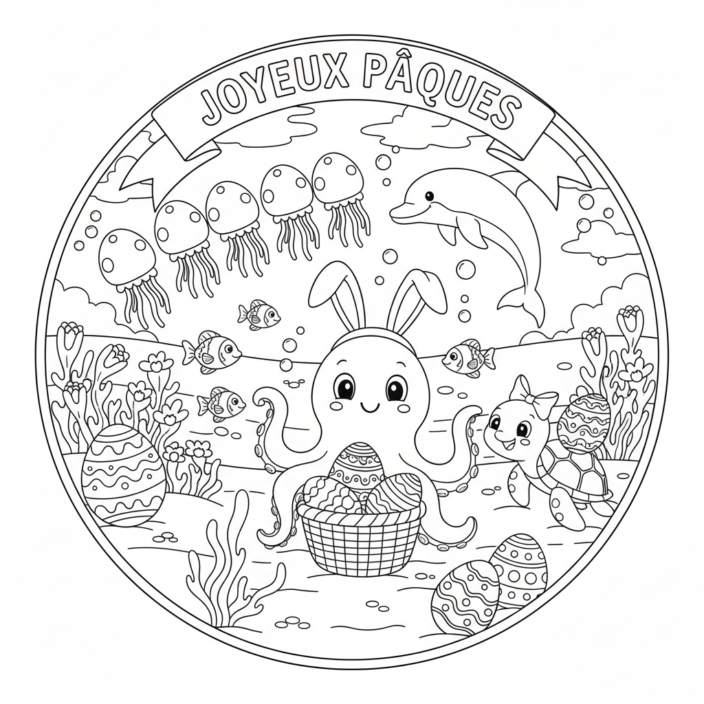 Coloriage imprimer coloriage de paques gratuit 3