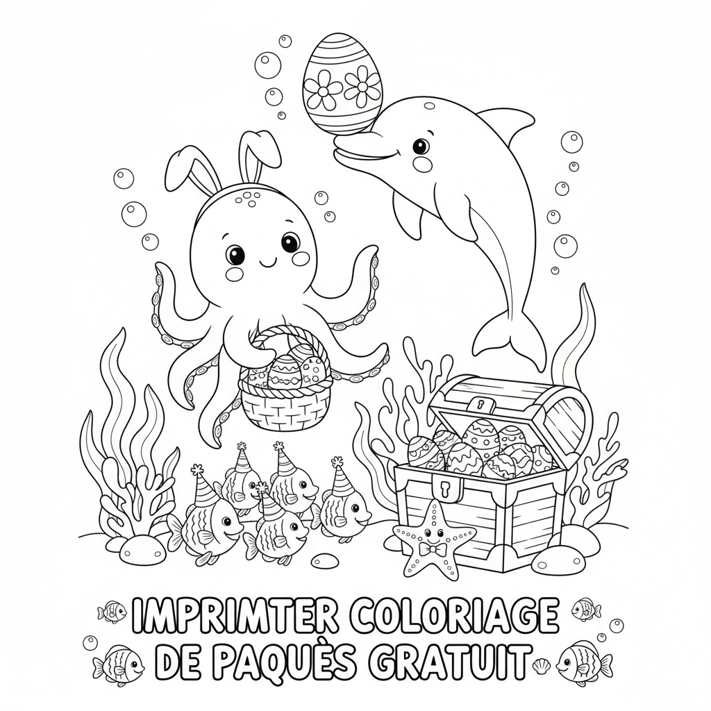 Coloriage imprimer coloriage de paques gratuit 4