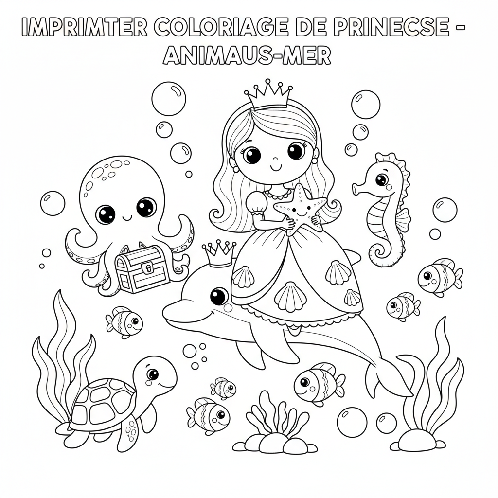 Coloriage imprimer coloriage de princesse