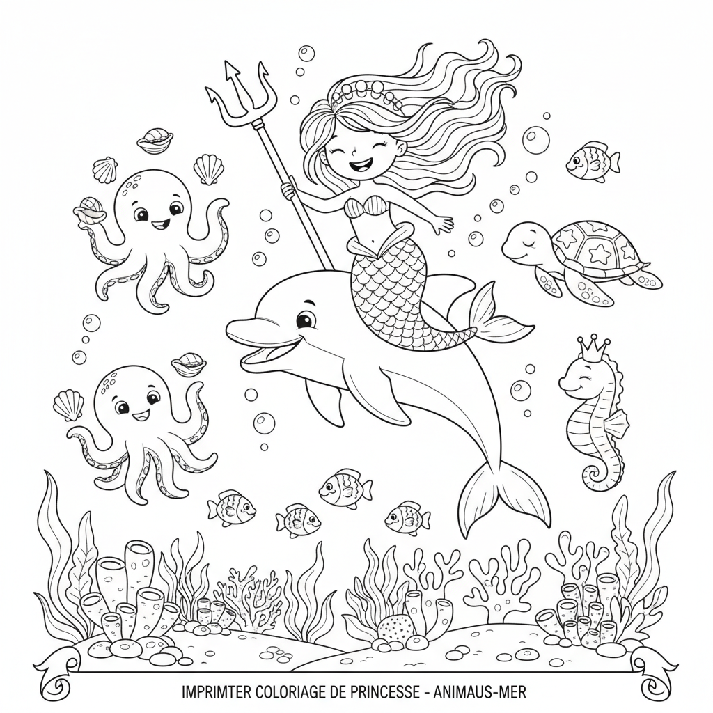 Coloriage imprimer coloriage de princesse 5