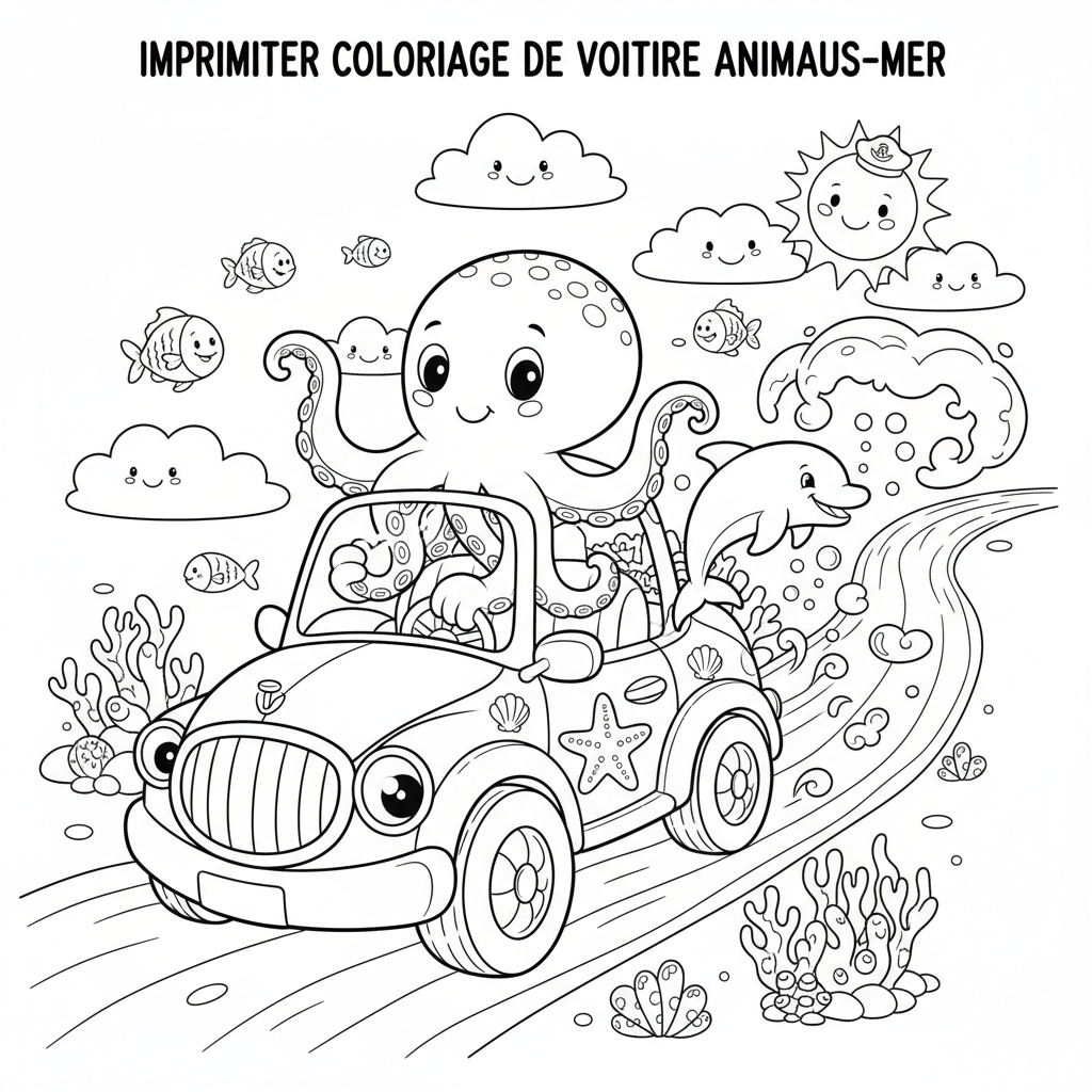 Coloriage imprimer coloriage de voiture 5