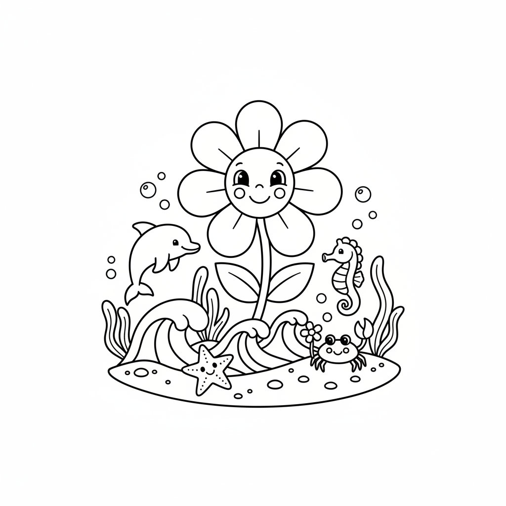 Coloriage imprimer coloriage fleur 3