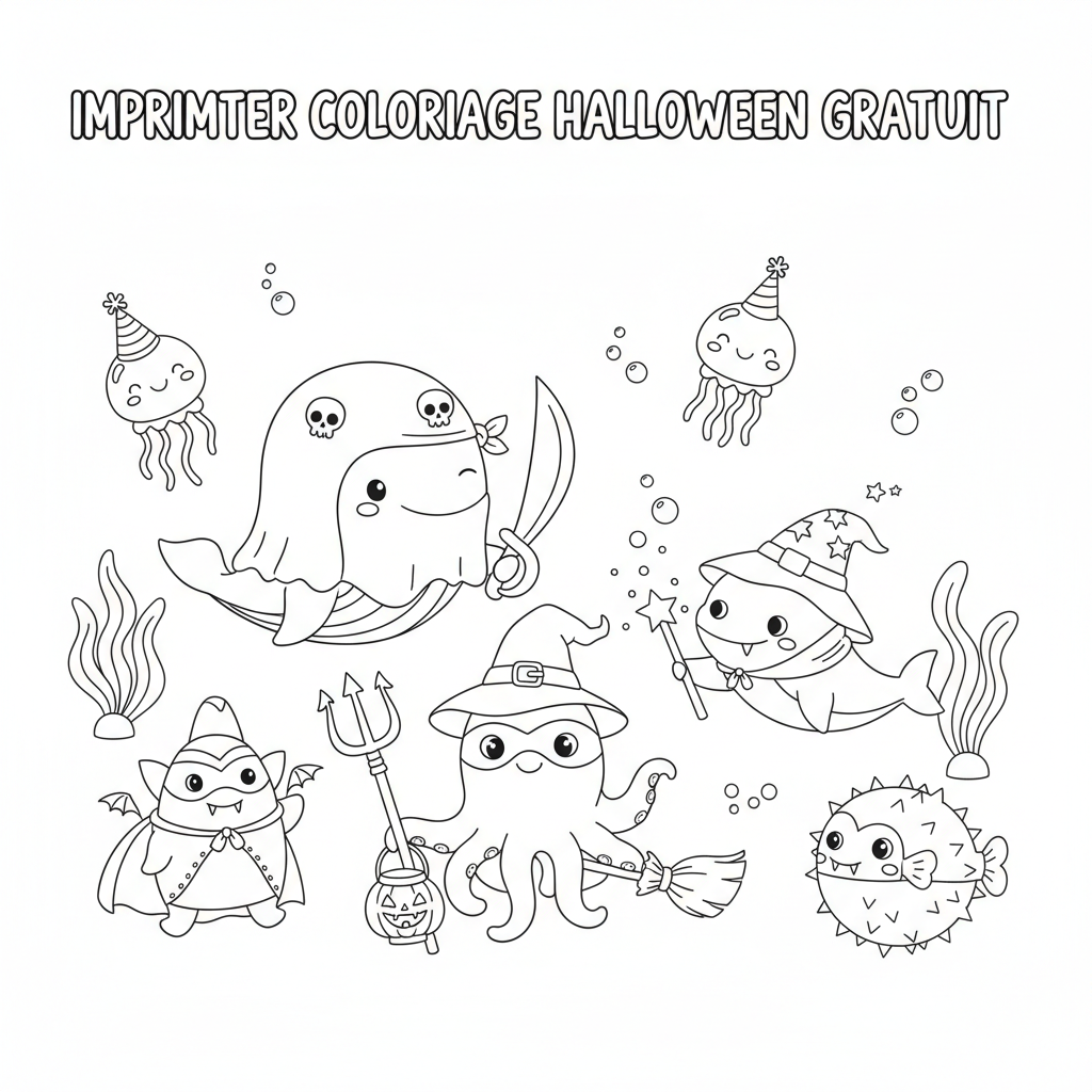 Coloriage imprimer coloriage halloween gratuit