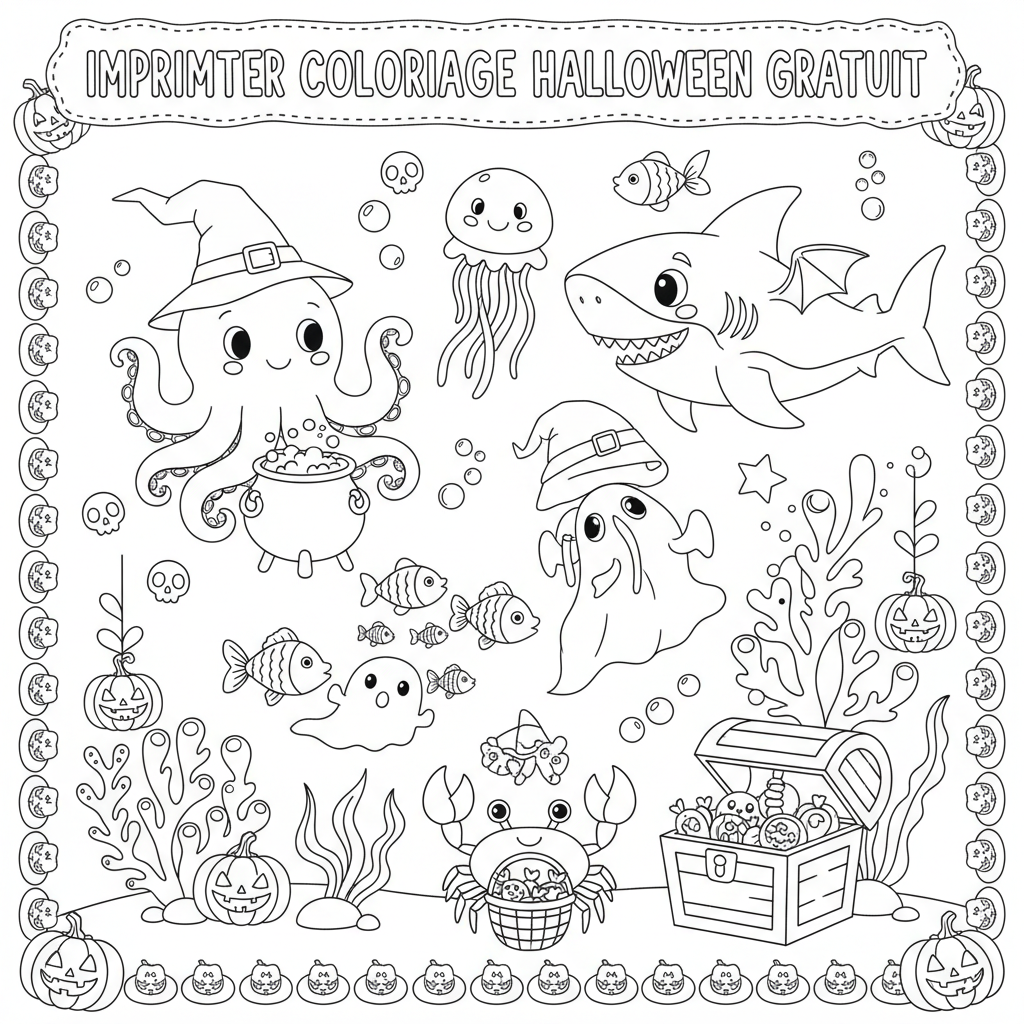 Coloriage imprimer coloriage halloween gratuit 2