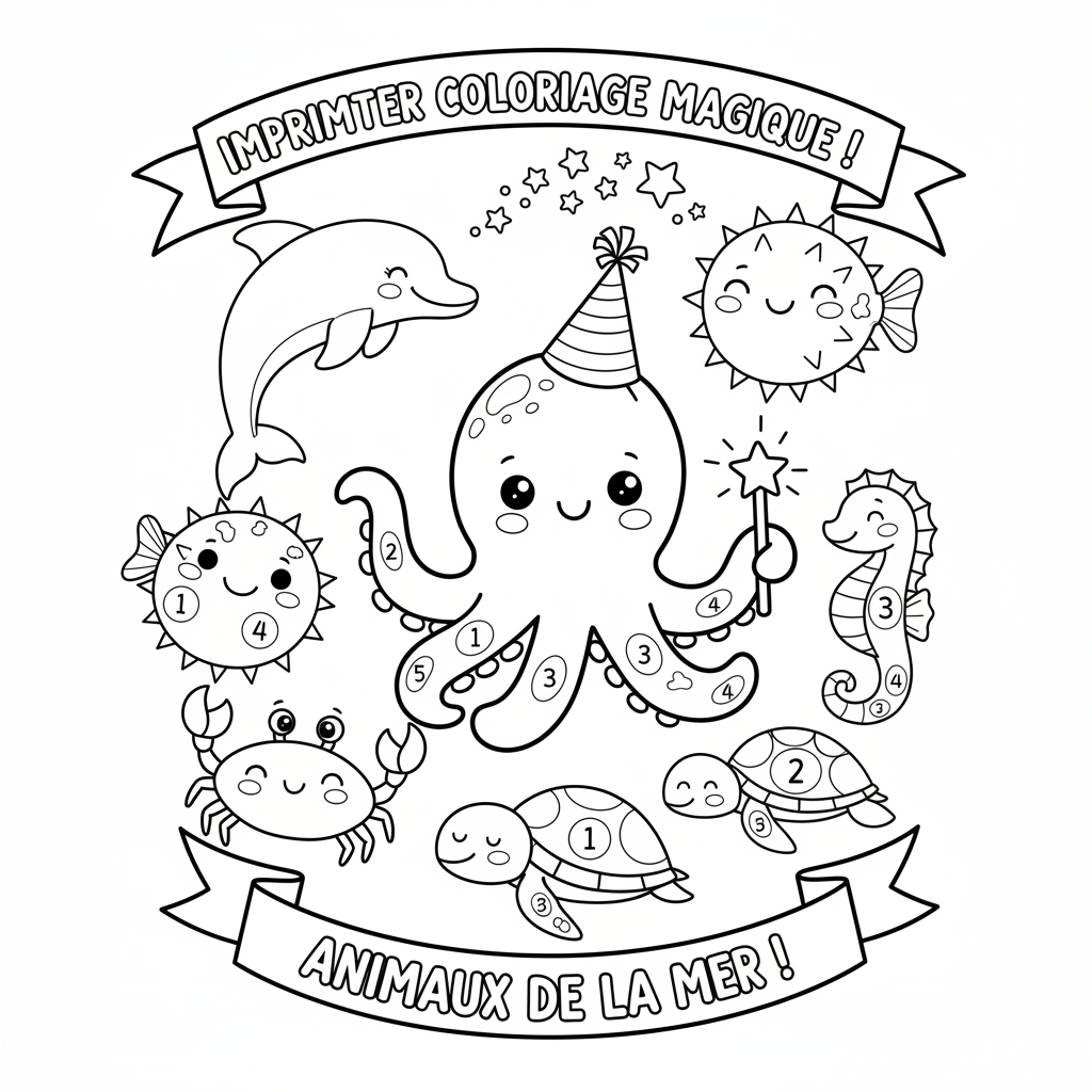 Coloriage imprimer coloriage magique 4