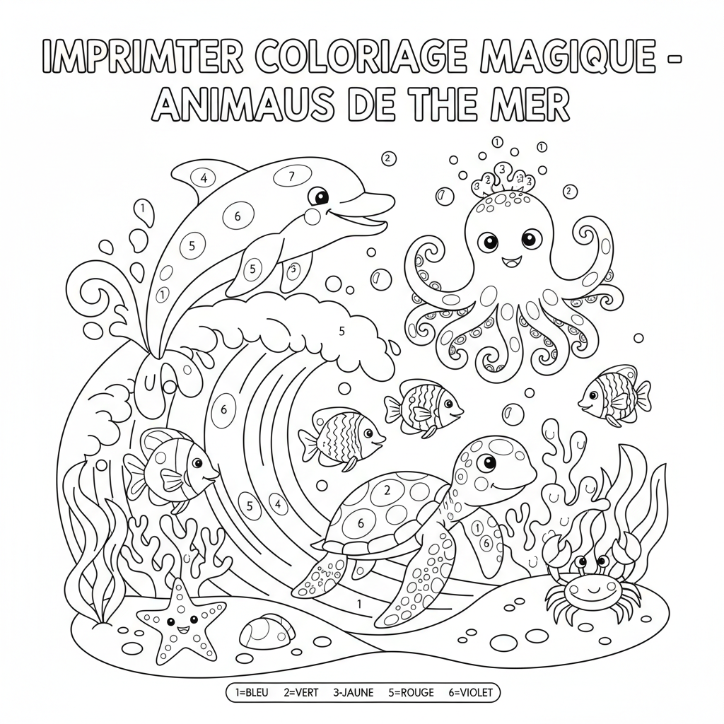 Coloriage imprimer coloriage magique 5