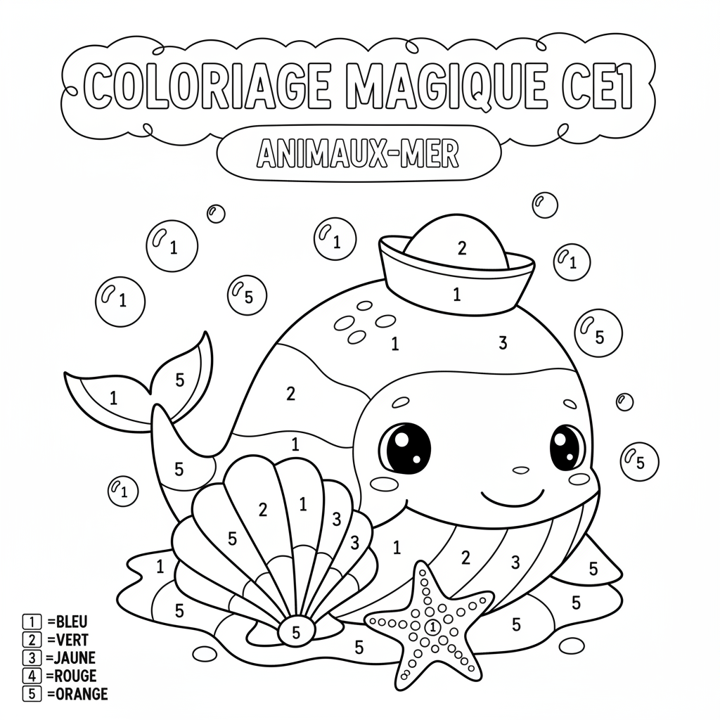 Coloriage imprimer coloriage magique ce1 4