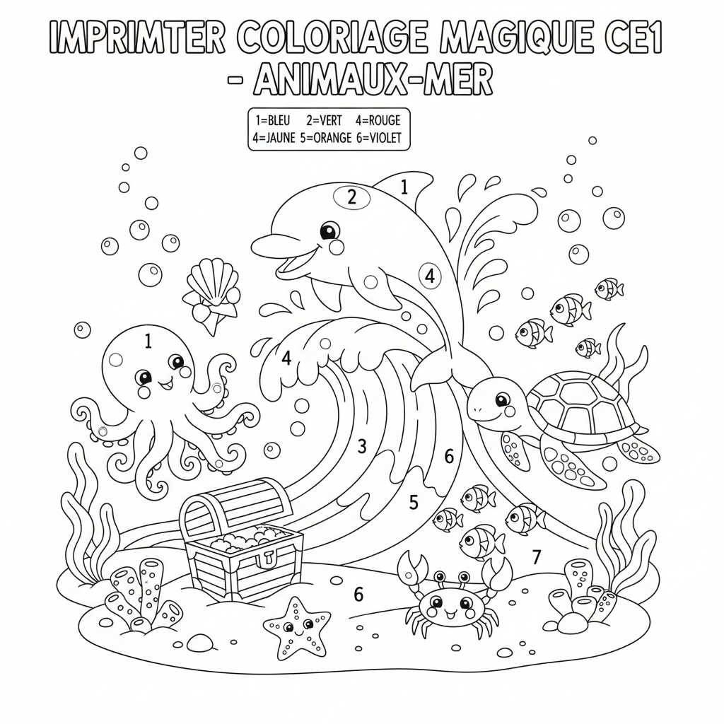 Coloriage imprimer coloriage magique ce1 5