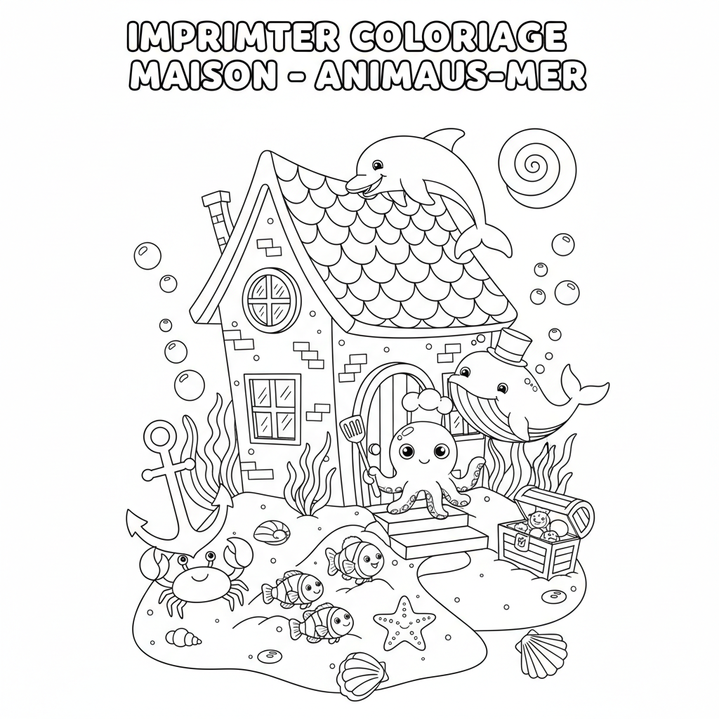 Coloriage imprimer coloriage maison 2