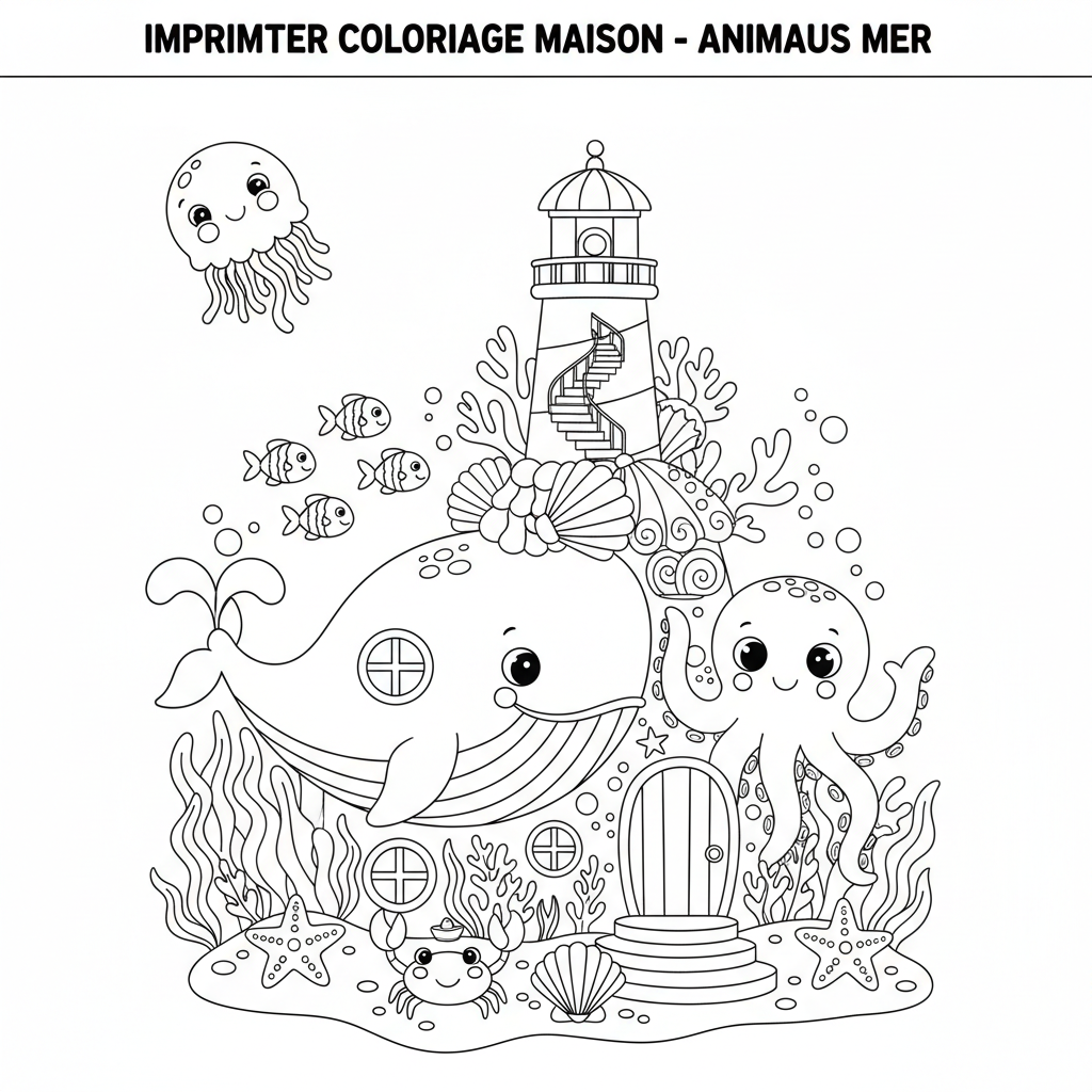 Coloriage imprimer coloriage maison 4