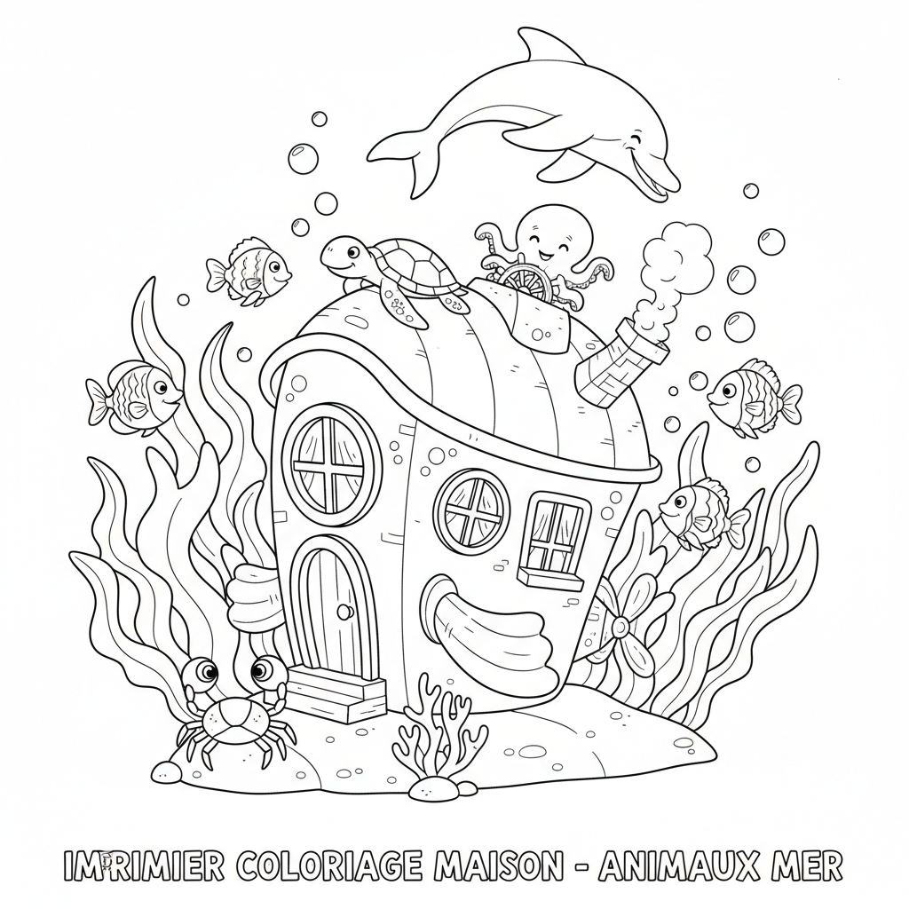 Coloriage imprimer coloriage maison 5