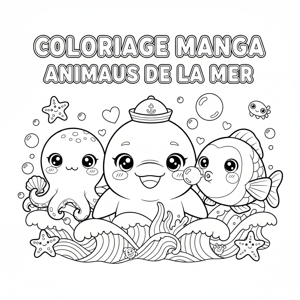 Coloriage imprimer coloriage manga 4