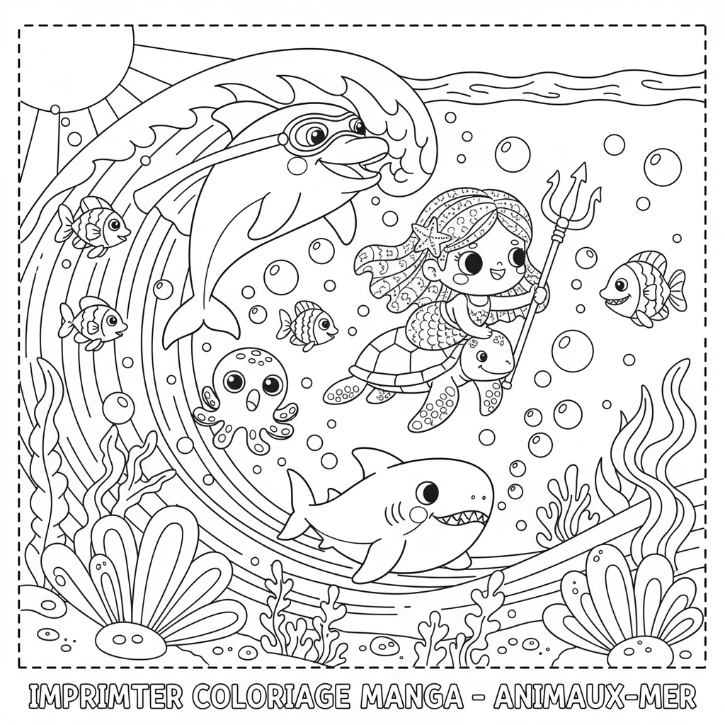 Coloriage imprimer coloriage manga 5