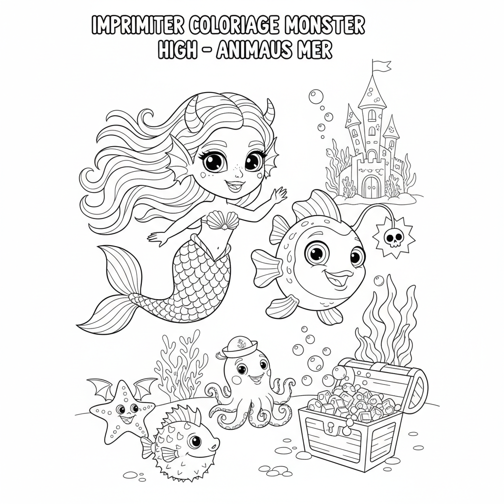 Coloriage imprimer coloriage monster high 2