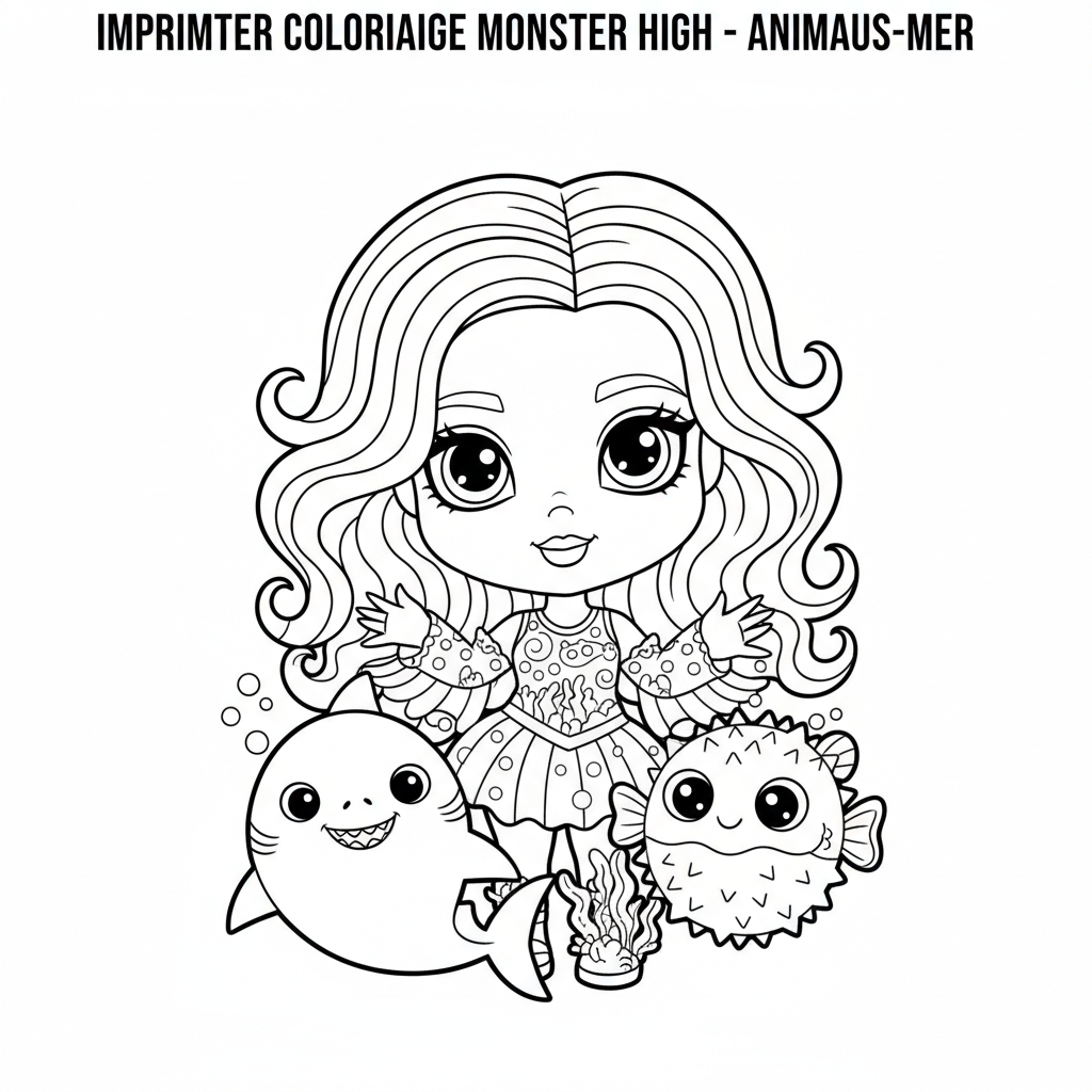 Coloriage imprimer coloriage monster high 4