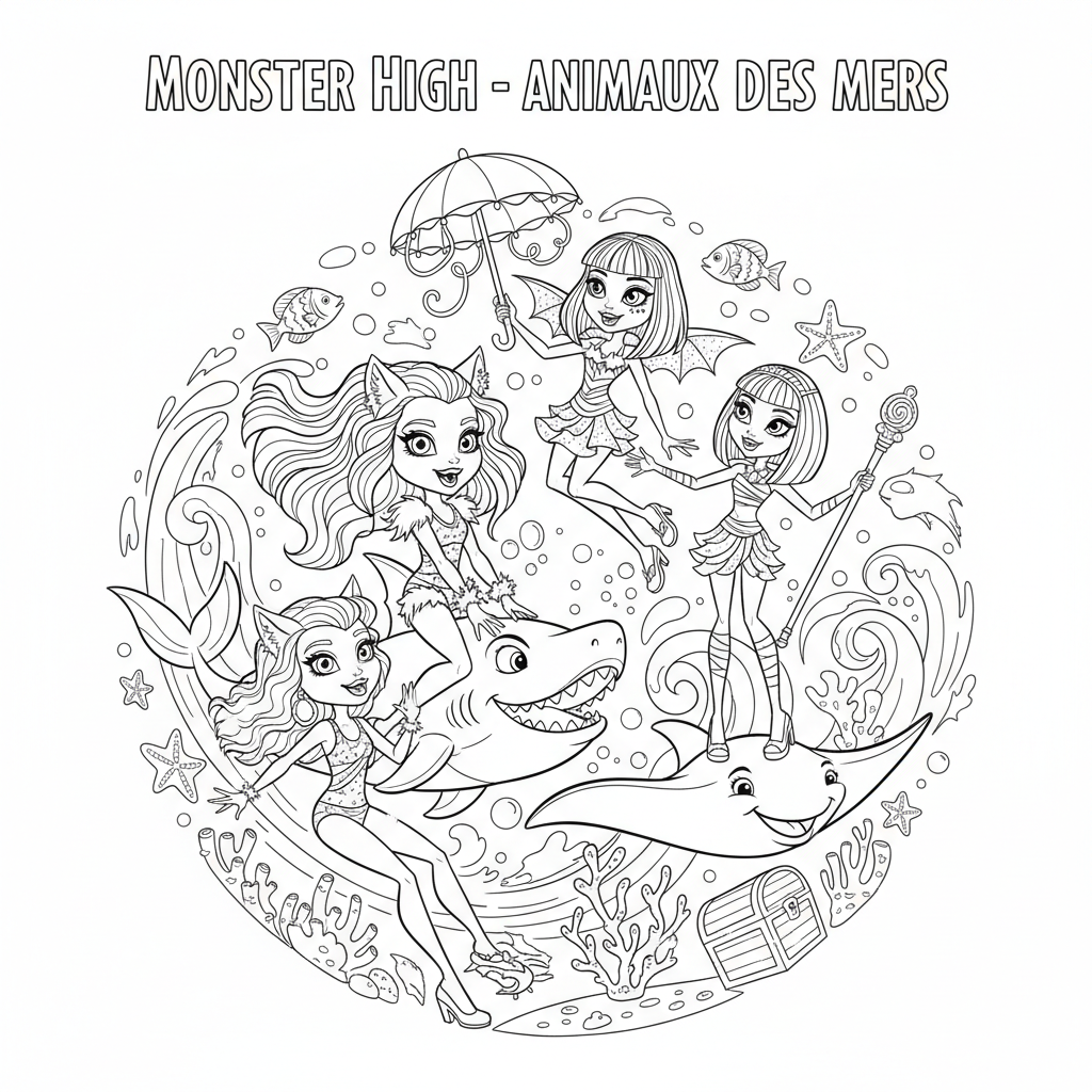 Coloriage imprimer coloriage monster high 5