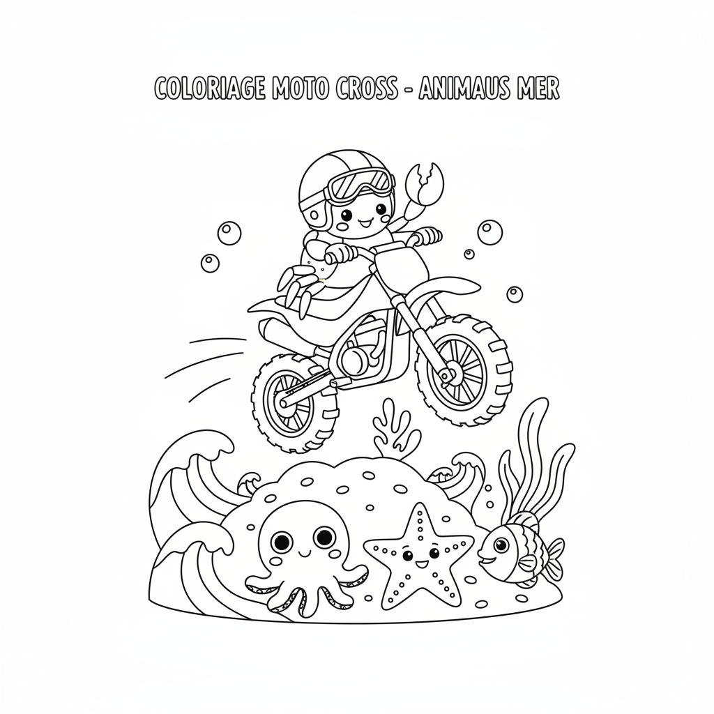 Coloriage imprimer coloriage moto cross