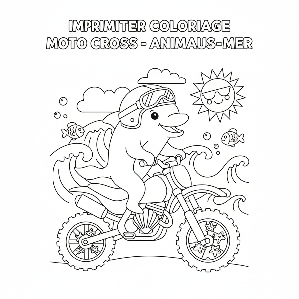 Coloriage imprimer coloriage moto cross 2