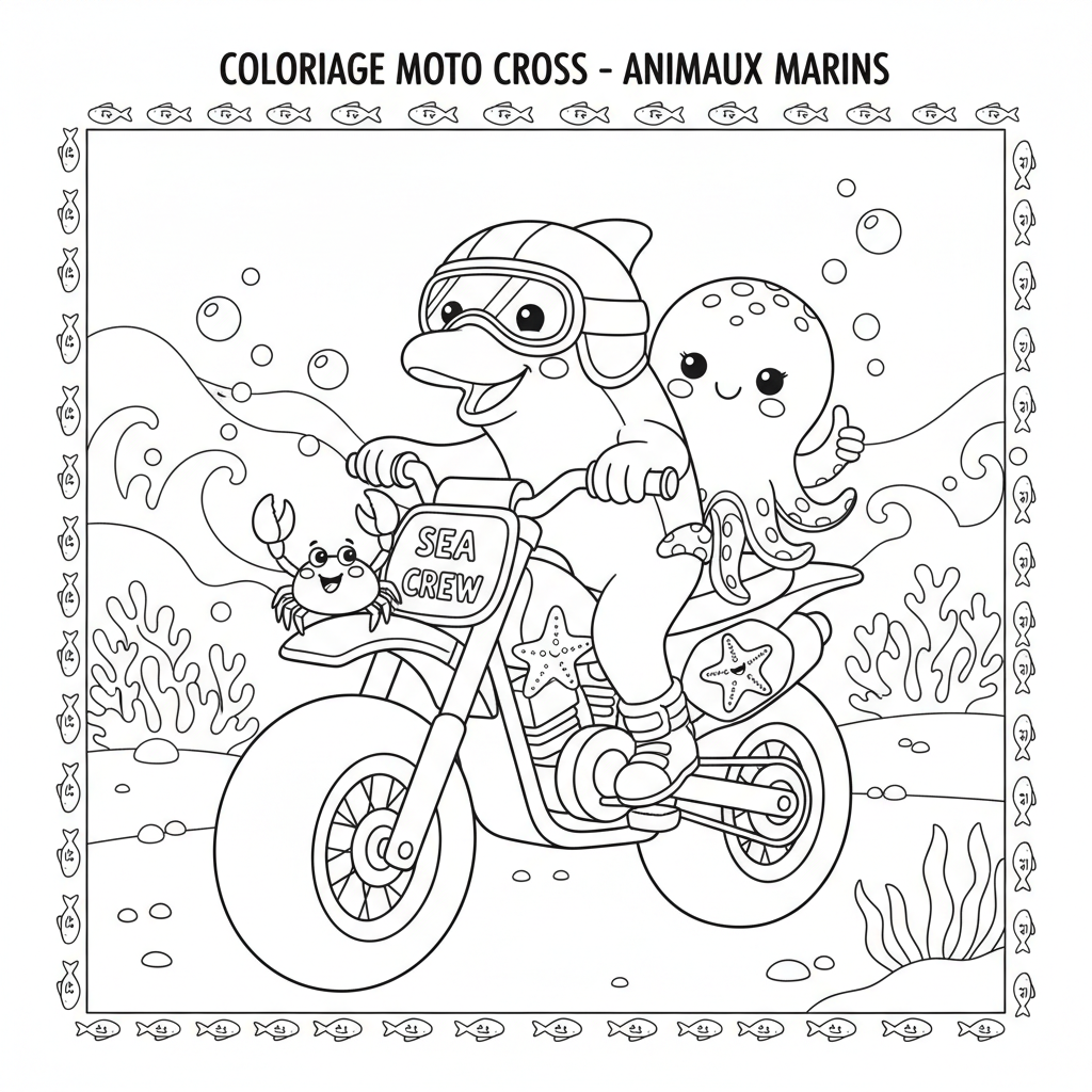 Coloriage imprimer coloriage moto cross 4