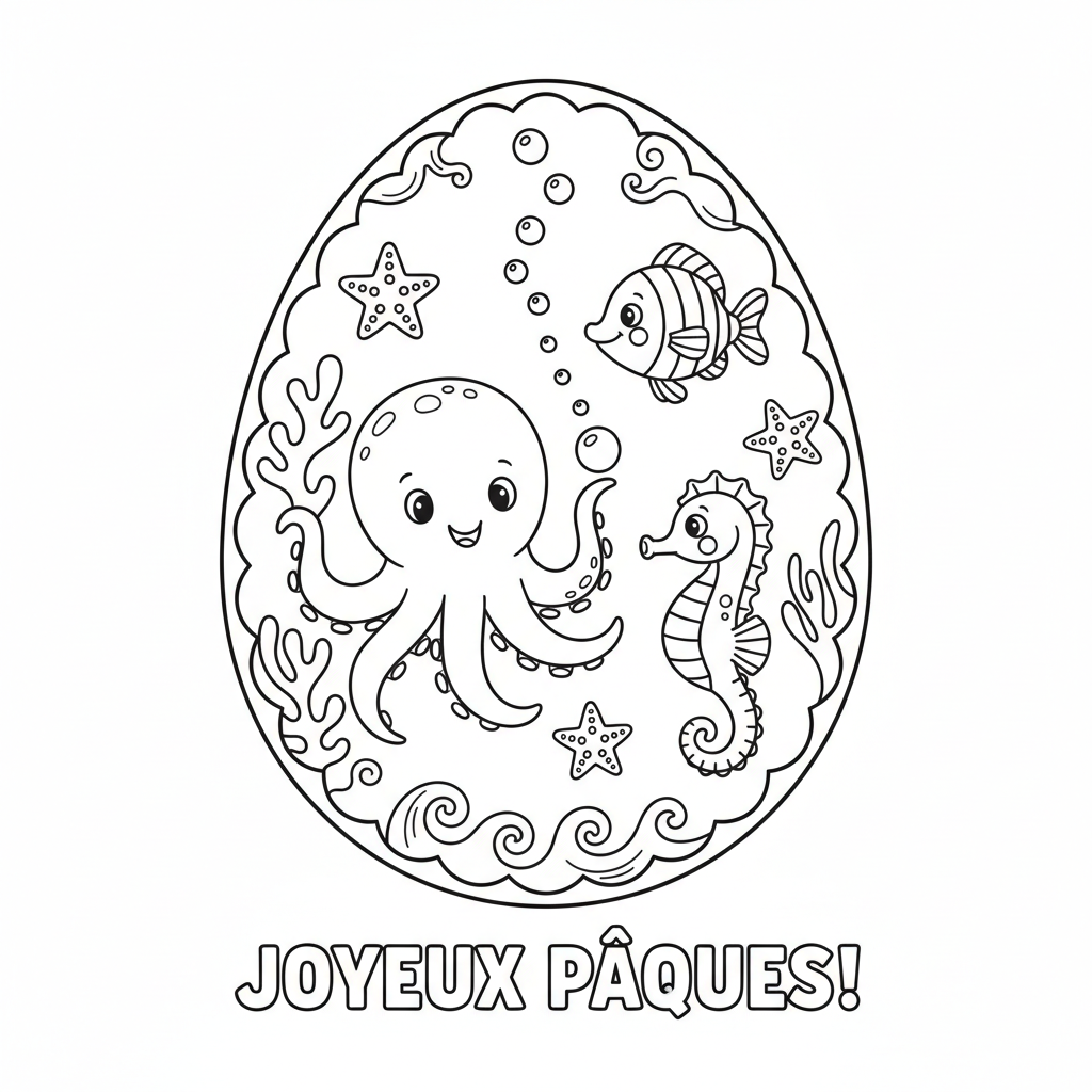 Coloriage imprimer coloriage oeuf de paques 2