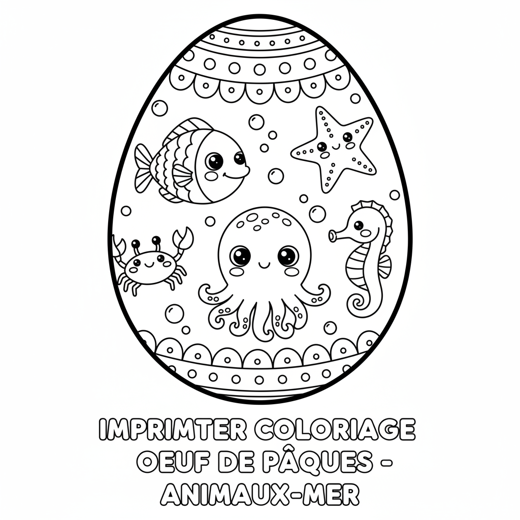 Coloriage imprimer coloriage oeuf de paques 4