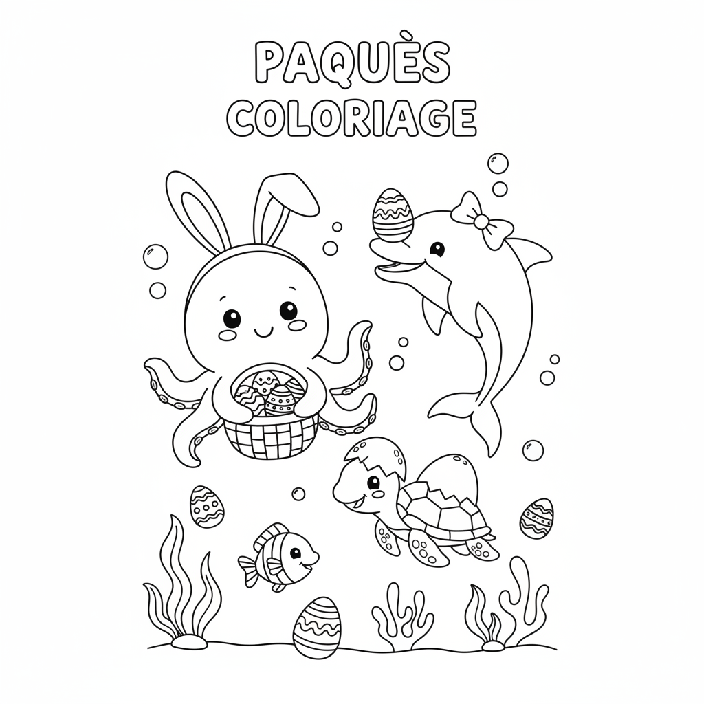 Coloriage imprimer coloriage paques