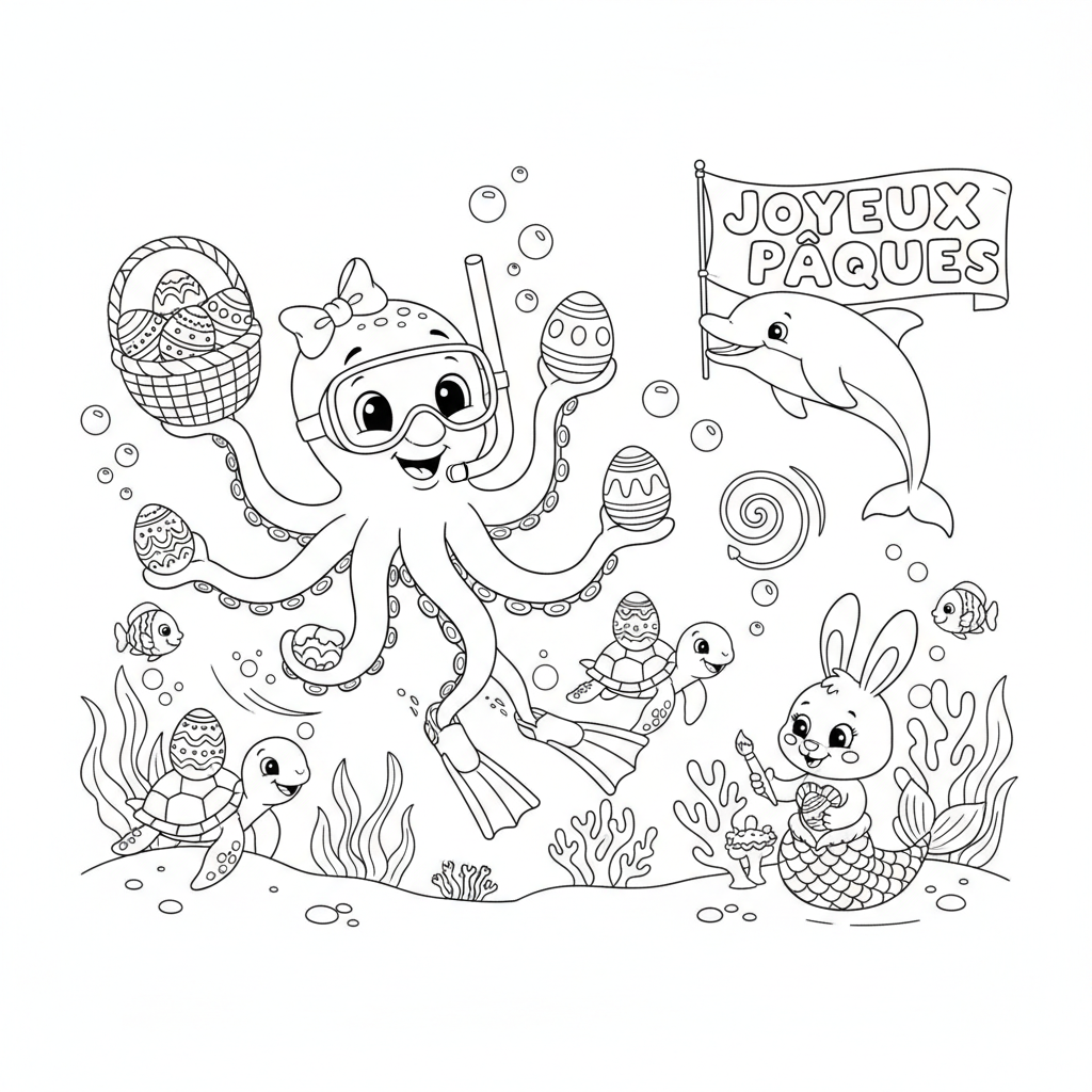 Coloriage imprimer coloriage paques 5