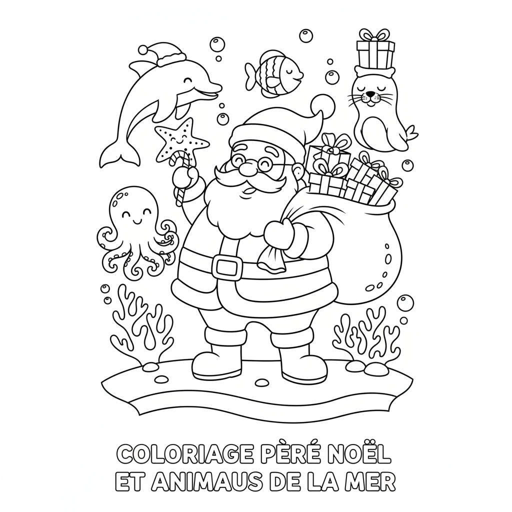 Coloriage imprimer coloriage pere noel