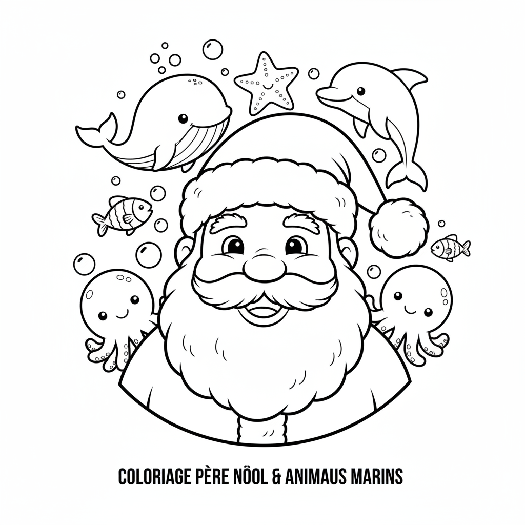 Coloriage imprimer coloriage pere noel 4