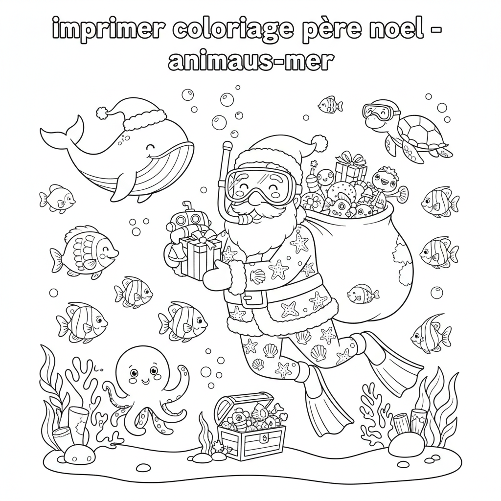 Coloriage imprimer coloriage pere noel 5