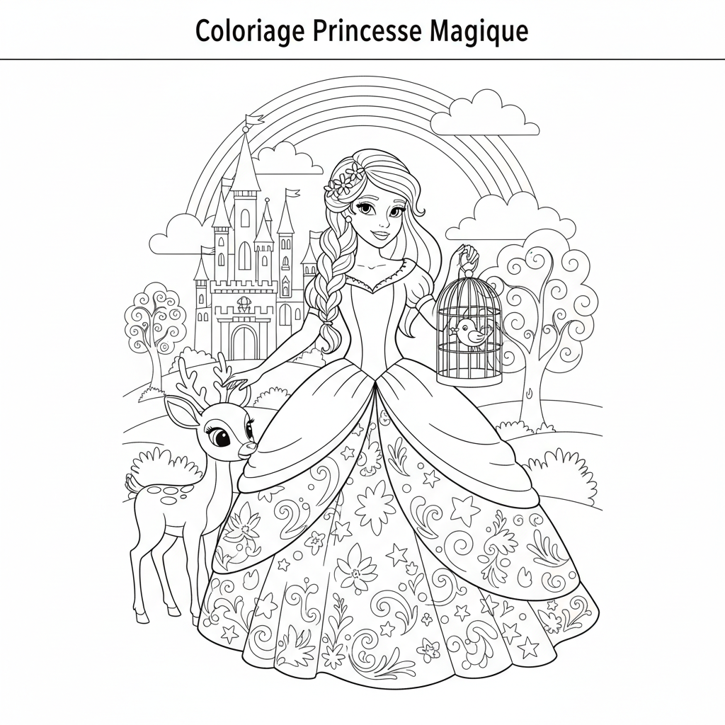 Coloriage imprimer coloriage princesse disney 2