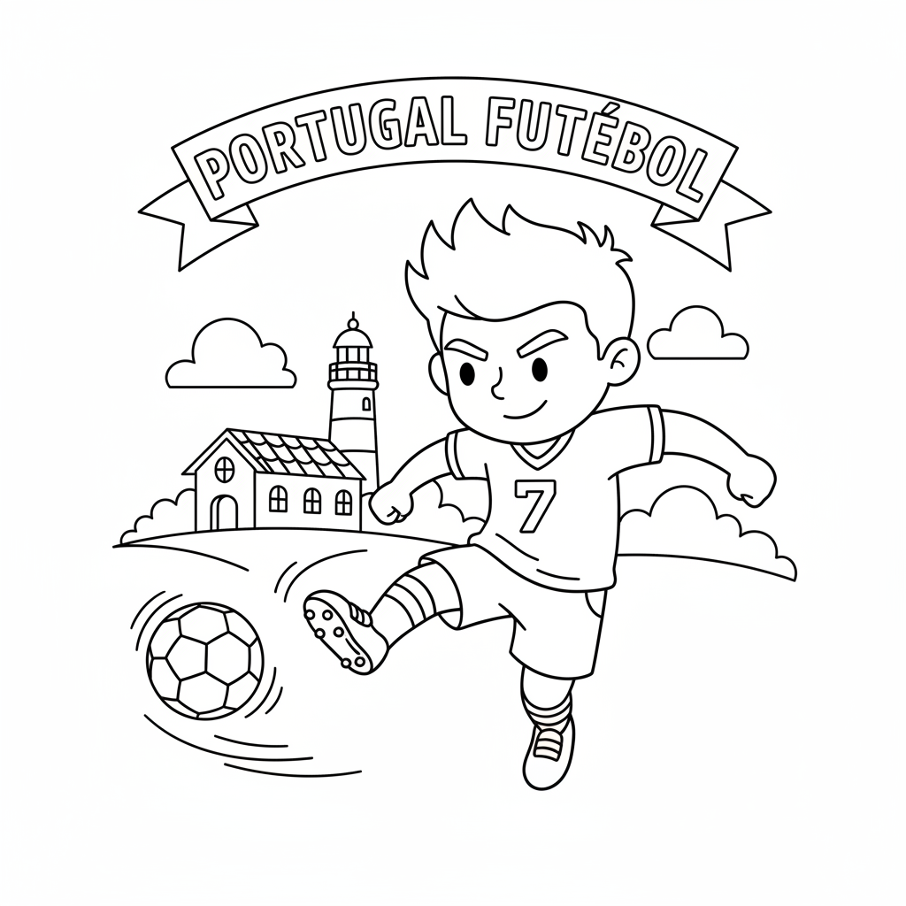 Coloriage imprimer coloriage ronaldo portugal 5