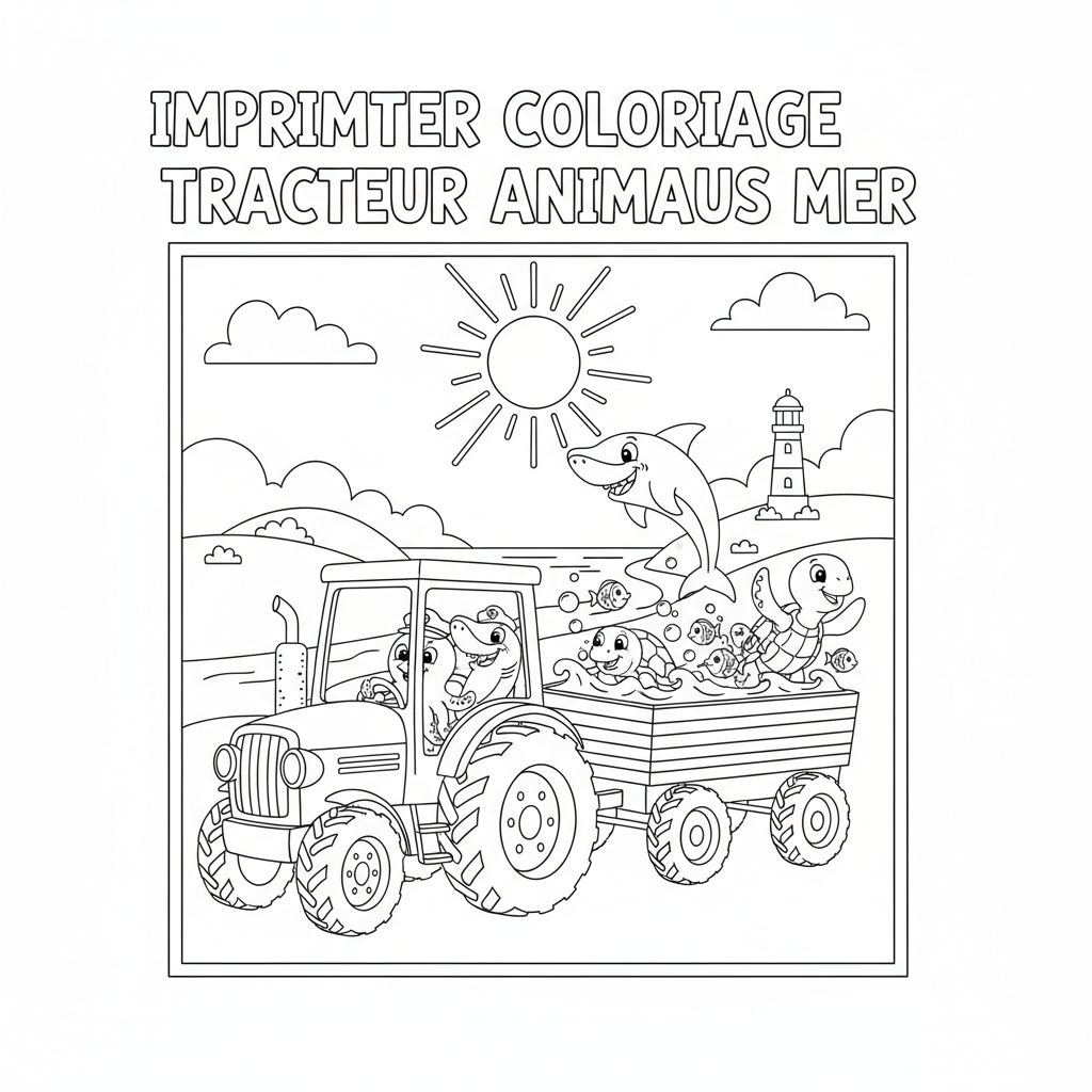 Coloriage imprimer coloriage tracteur 3