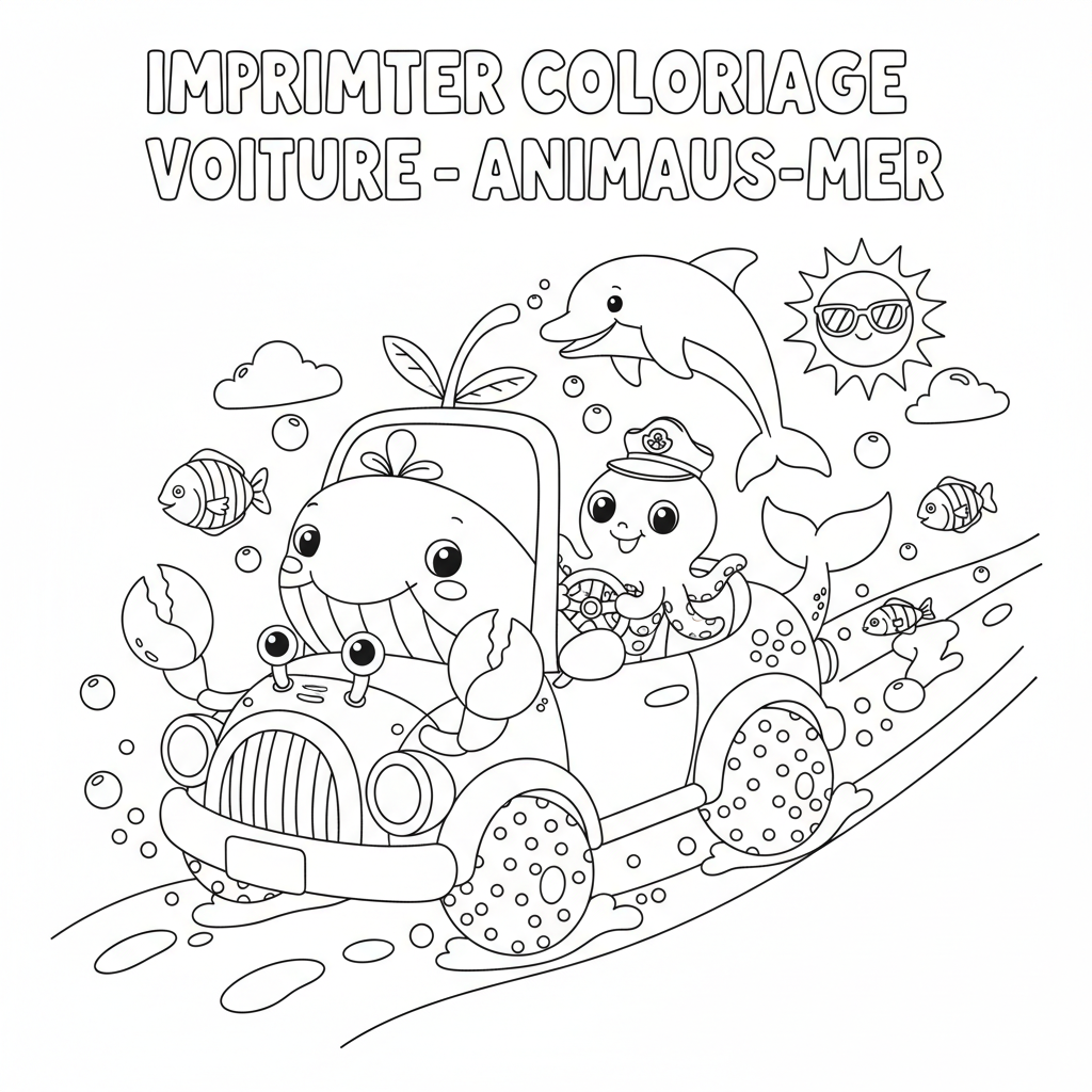 Coloriage imprimer coloriage voiture 5