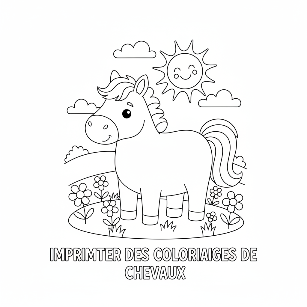 Coloriage imprimer des coloriages de chevaux