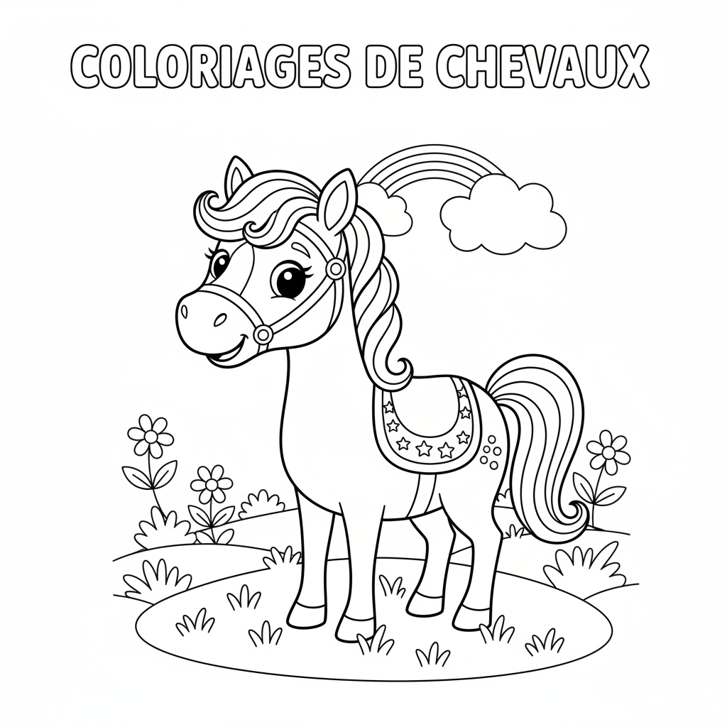 Coloriage imprimer des coloriages de chevaux 2