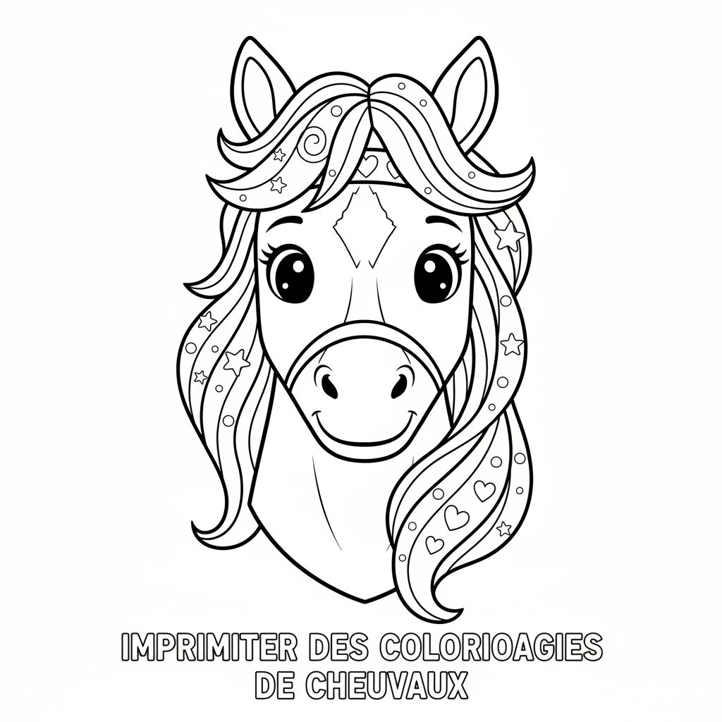 Coloriage imprimer des coloriages de chevaux 4