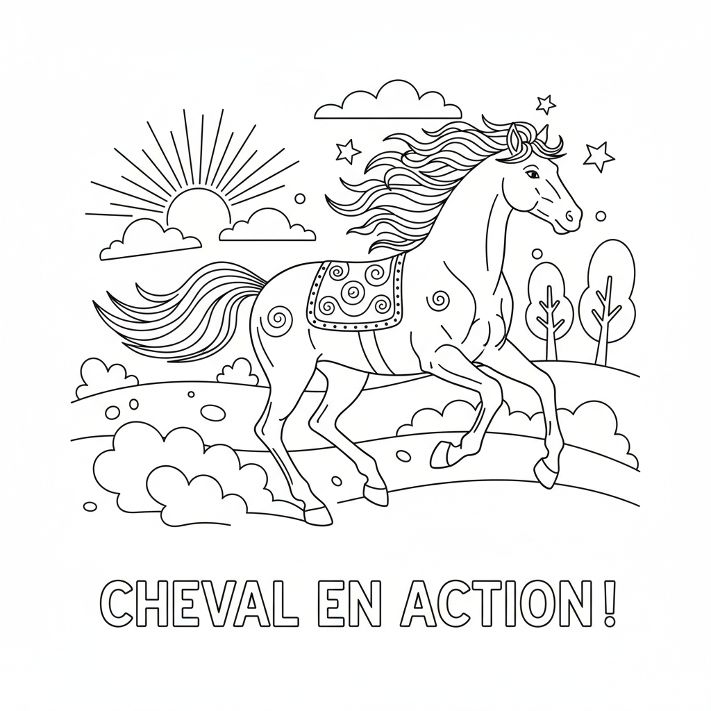 Coloriage imprimer des coloriages de chevaux 5