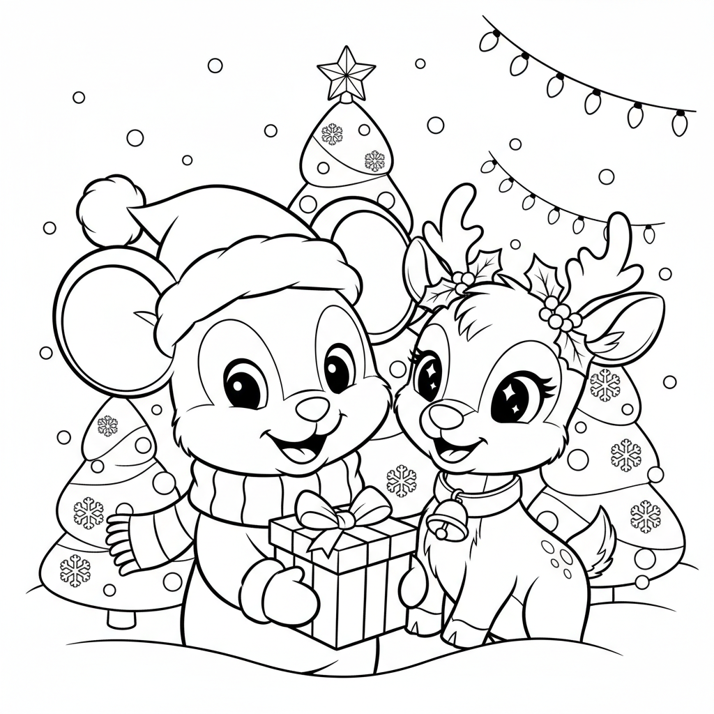 Coloriage imprimer disney coloriage de noel 4