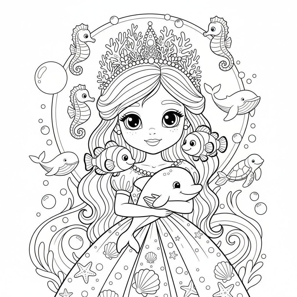 Coloriage imprimer un coloriage de princesse 4