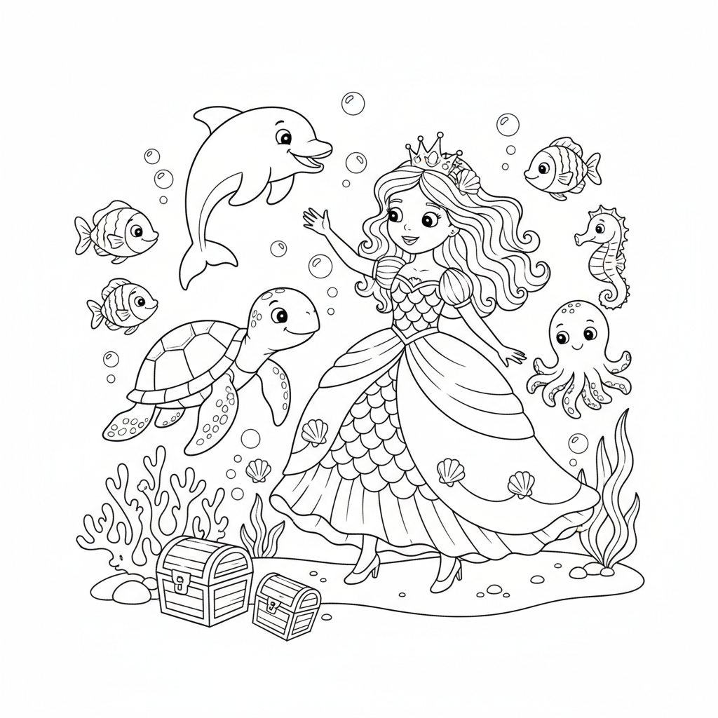 Coloriage imprimer un coloriage de princesse 5